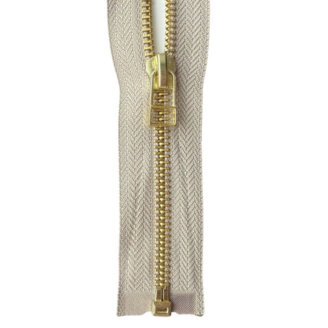 #5 Brass Separating (Jacket) Zipper with Wire Pull