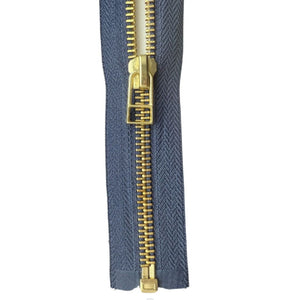 #5 Brass Separating (Jacket) Zipper with Wire Pull