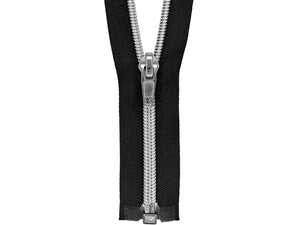 #5 Silver Metallic Coil Separating Jacket Zipper