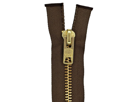 #10 Brass Heavy Duty Two-Way Separating (Jacket) Zipper